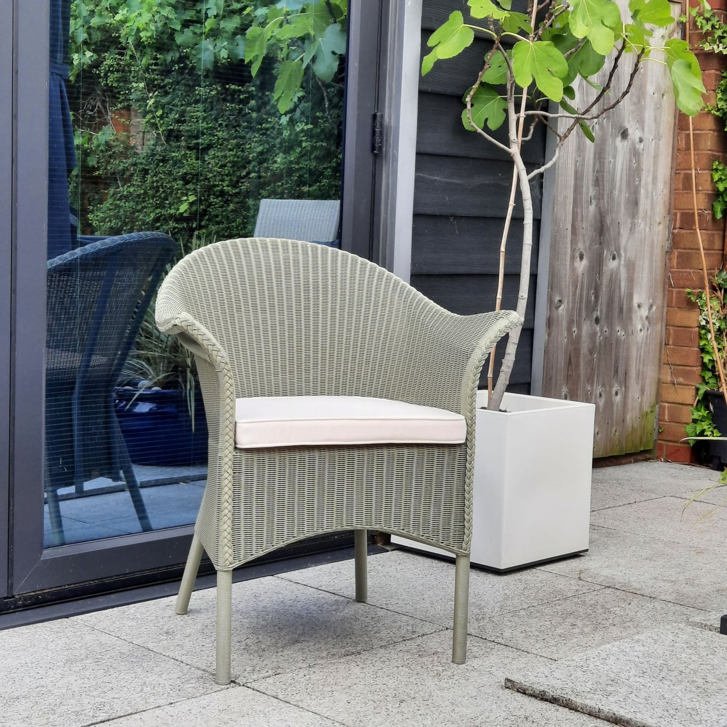 Lloyd Loom Outdoor Blenheim Chair finished in Panama Green