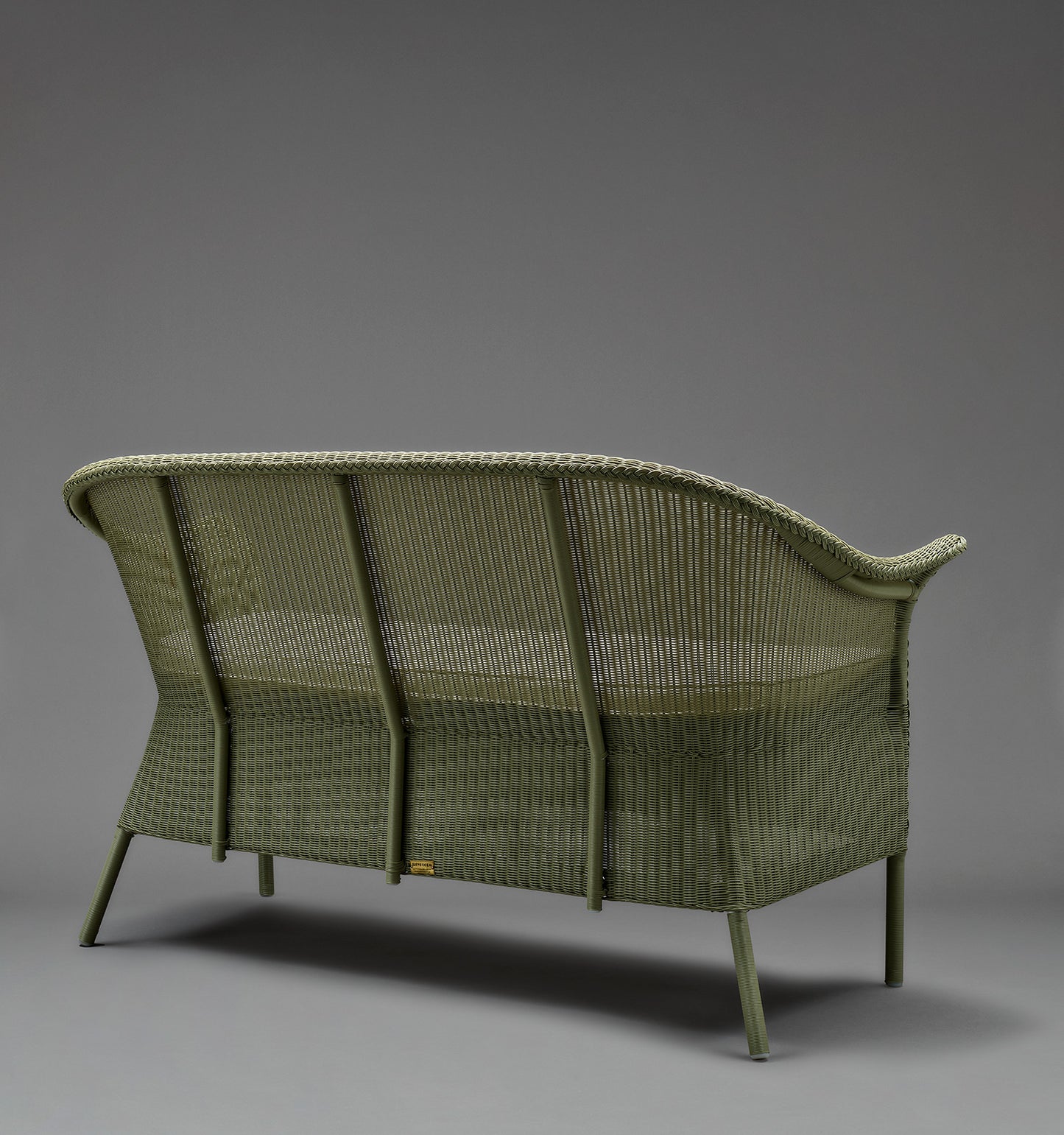 Lloyd Loom Outdoor Settee finished in "Panama Green"
