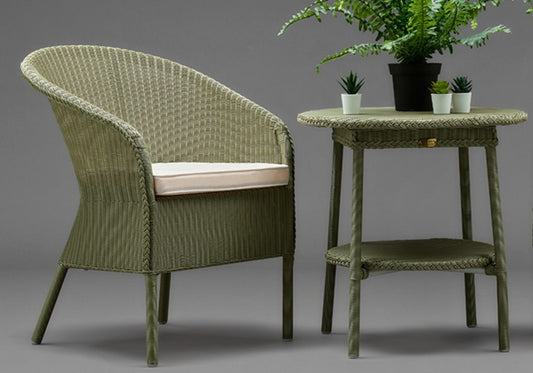 Henley Single Chair and Café table Set Panama Green finish