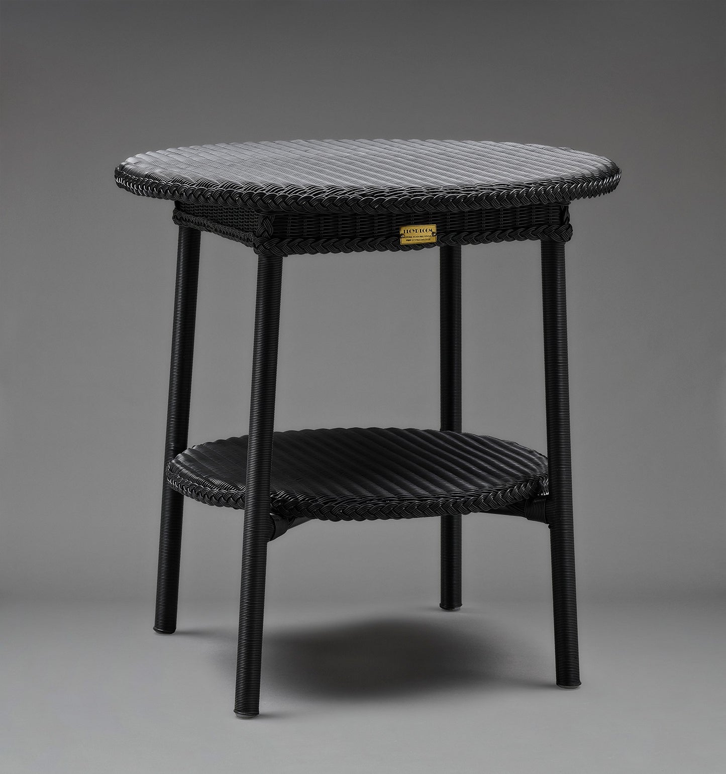 Lloyd Loom Outdoor Café Table in "Hackney Grey"