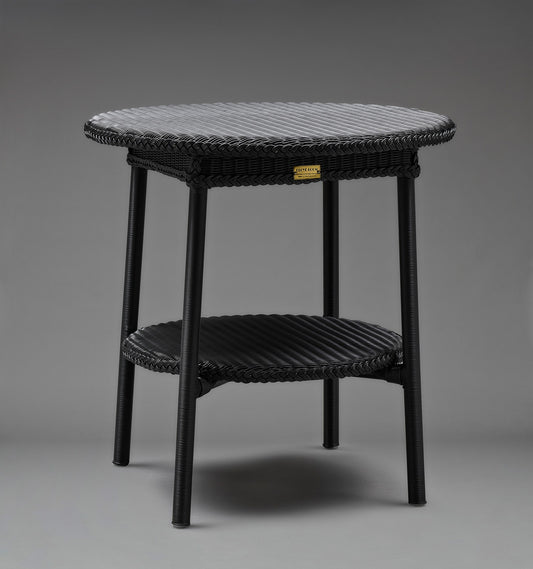 Lloyd Loom Outdoor Café Table in "Hackney Grey"