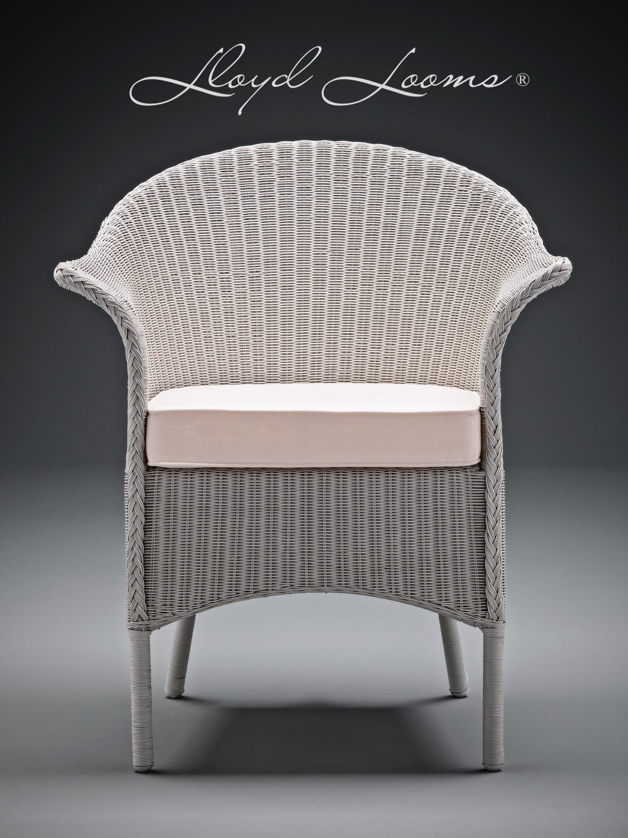 Lloyd Loom Outdoor Blenheim Chair finished in "Chelsea Grey"