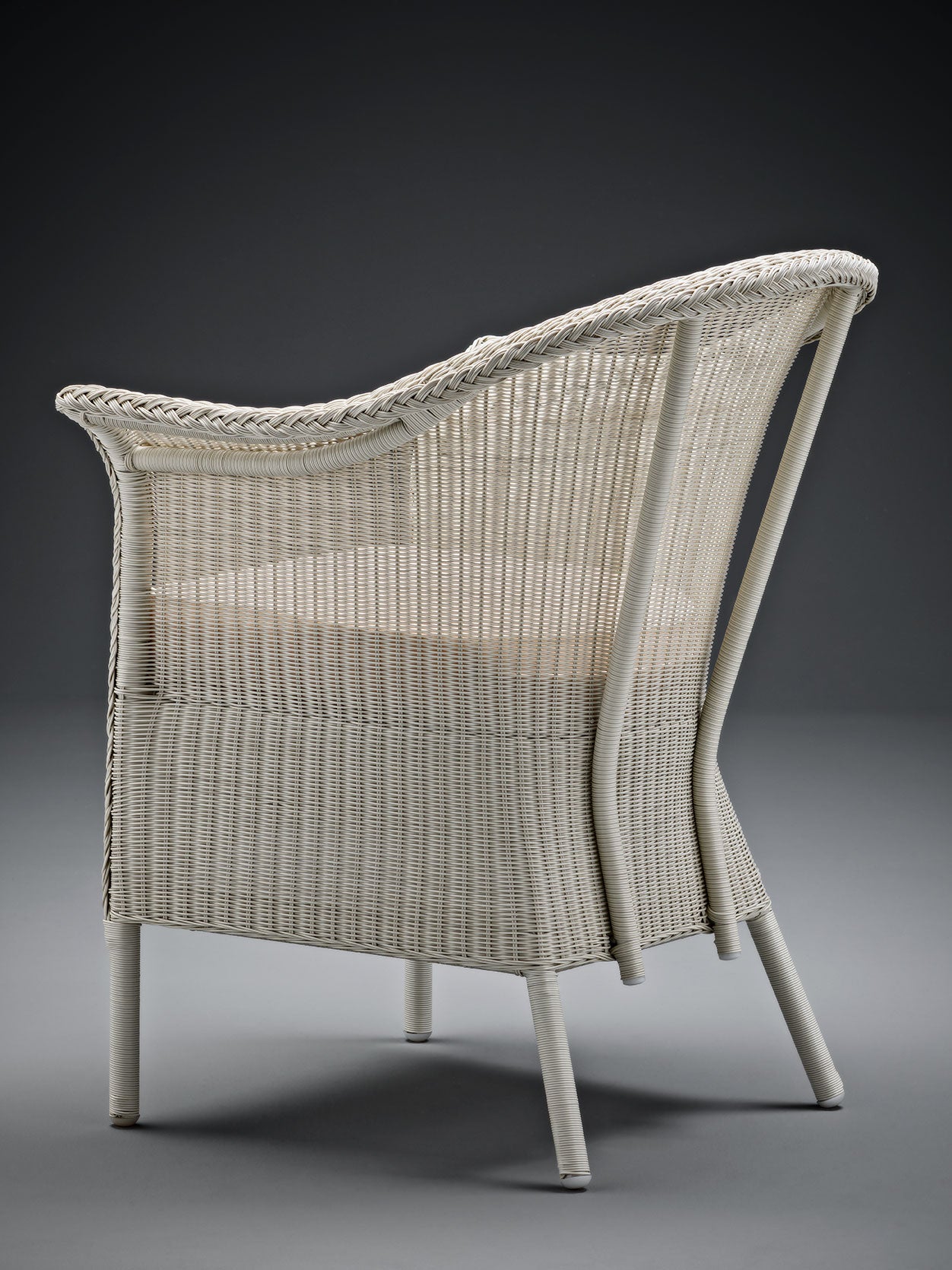 Lloyd Loom Outdoor Chair Finished in "Crisp Linen"